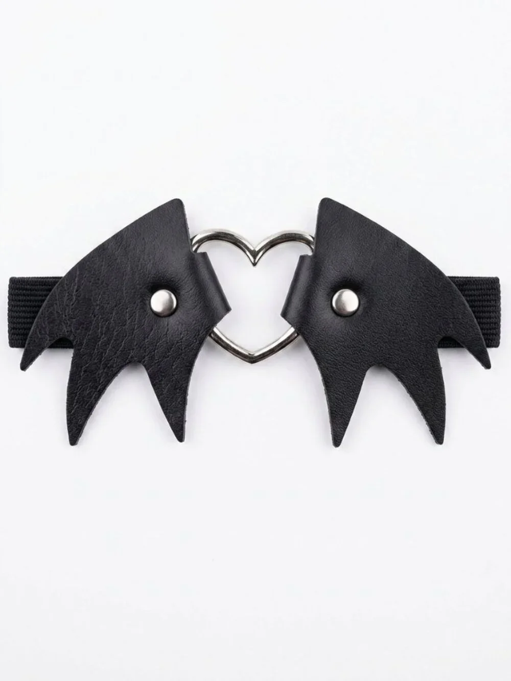 2 pack Black Heart Shaped Spiked Garter Belt